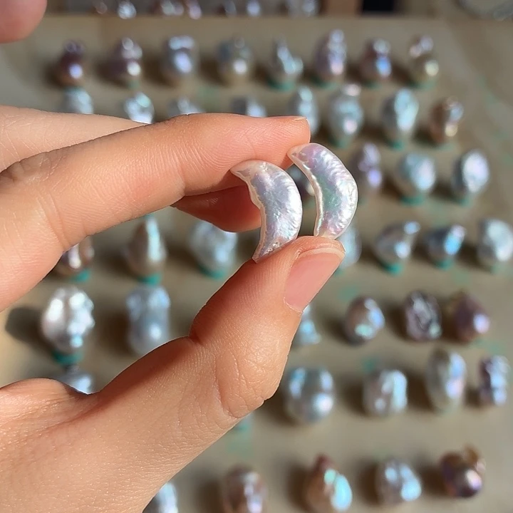 梦***人银S925镶嵌淡水珍珠耳饰