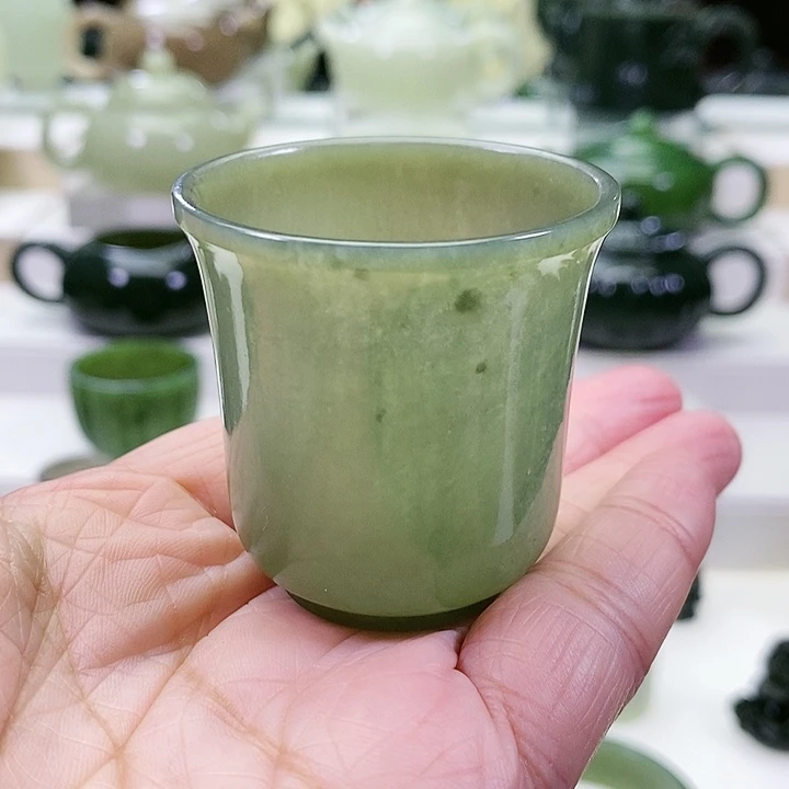 未镶嵌和田玉挂件茶杯50m l