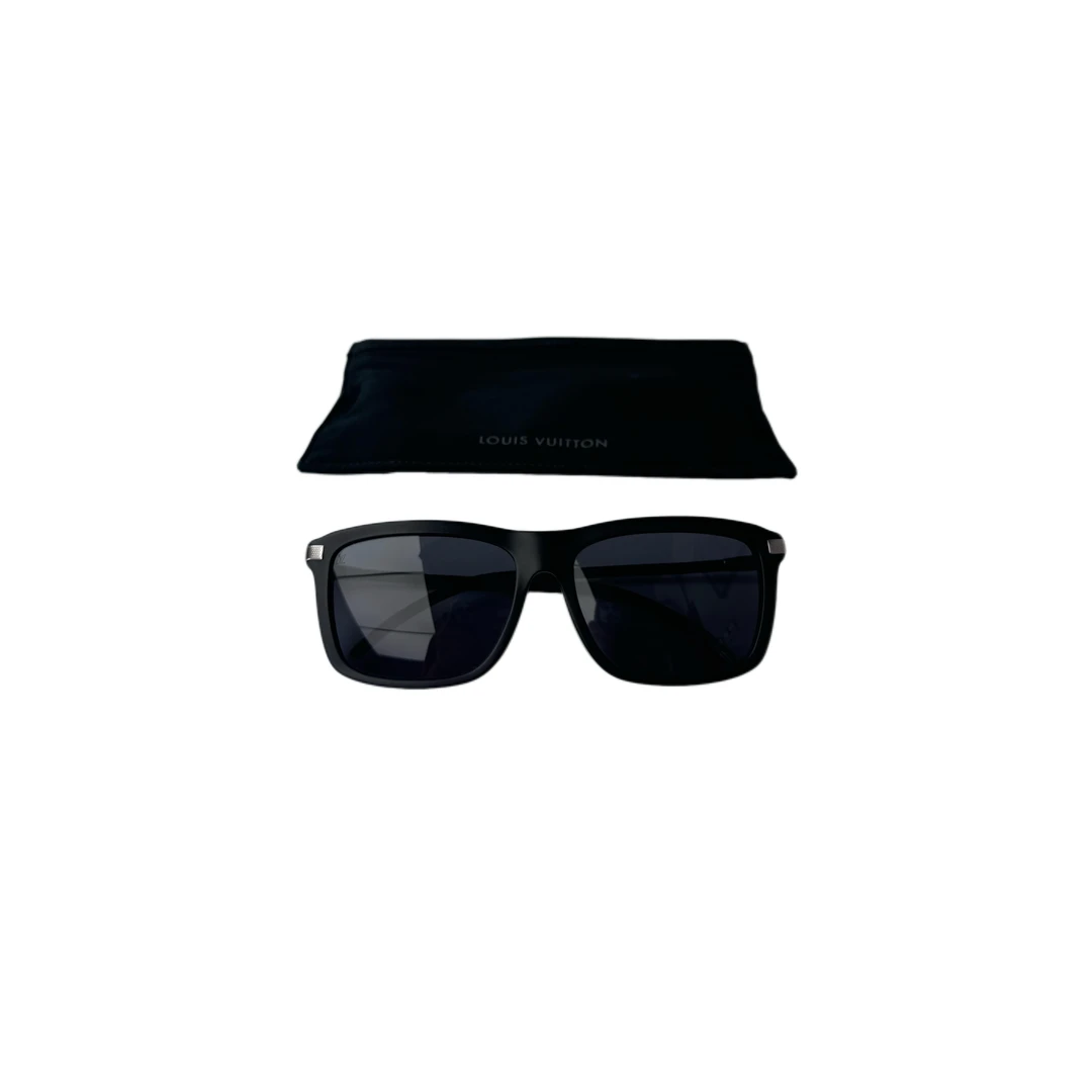 99新 LouisVuitton/路易威登 棋盘格简约时尚低调太阳镜墨镜 黑色