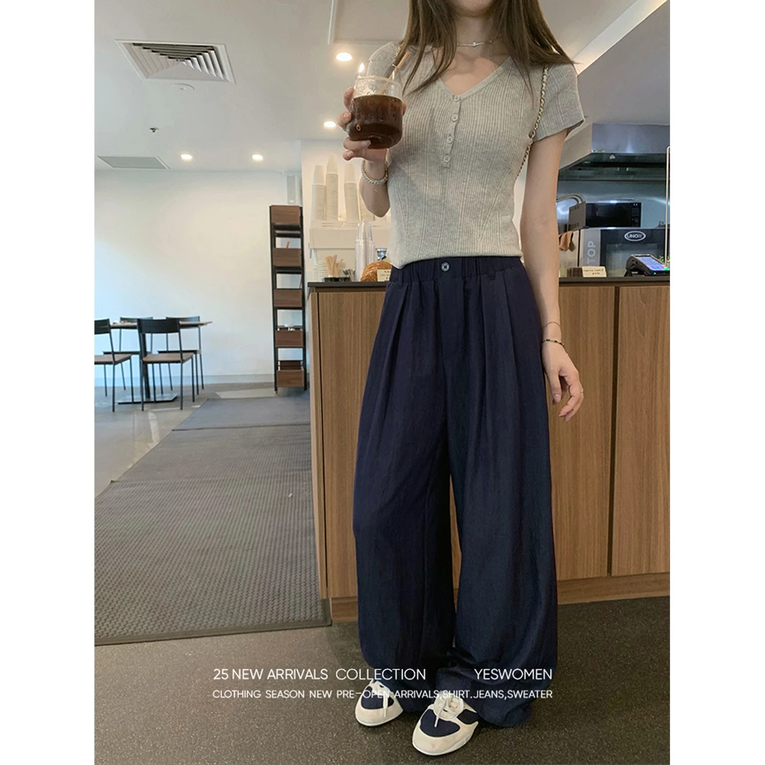 【阿珊专属】YESWOMEN云朵裤·无压垂感親肤透氣自带皱 XY63412C2039