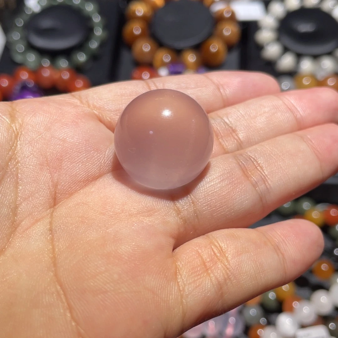 水晶手链未镶嵌?****?粉水晶单珠22mm左右
