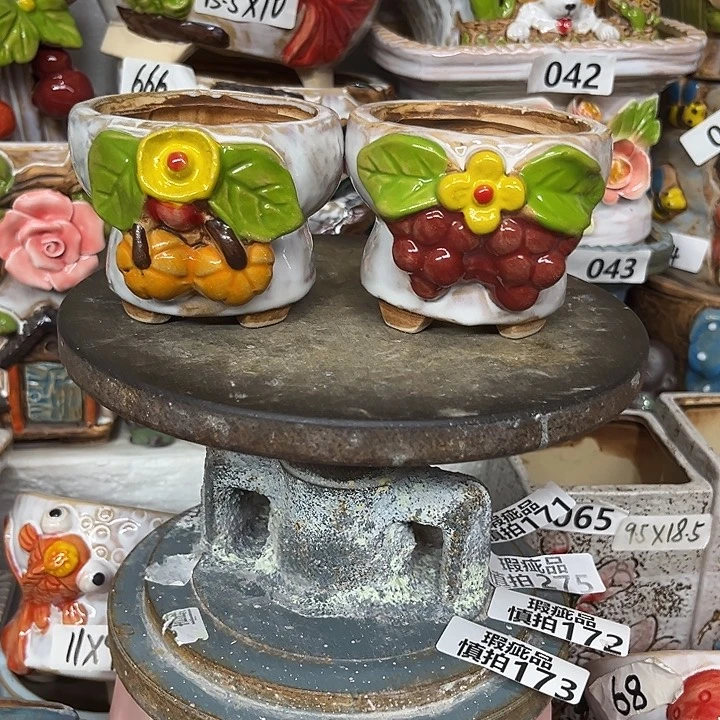 粗陶材质多肉花盆