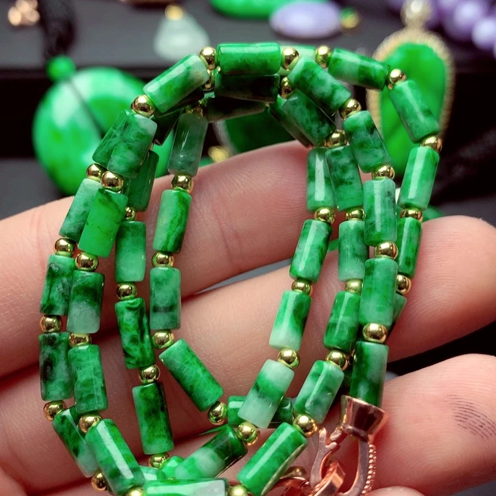 翡翠未镶嵌毛衣链