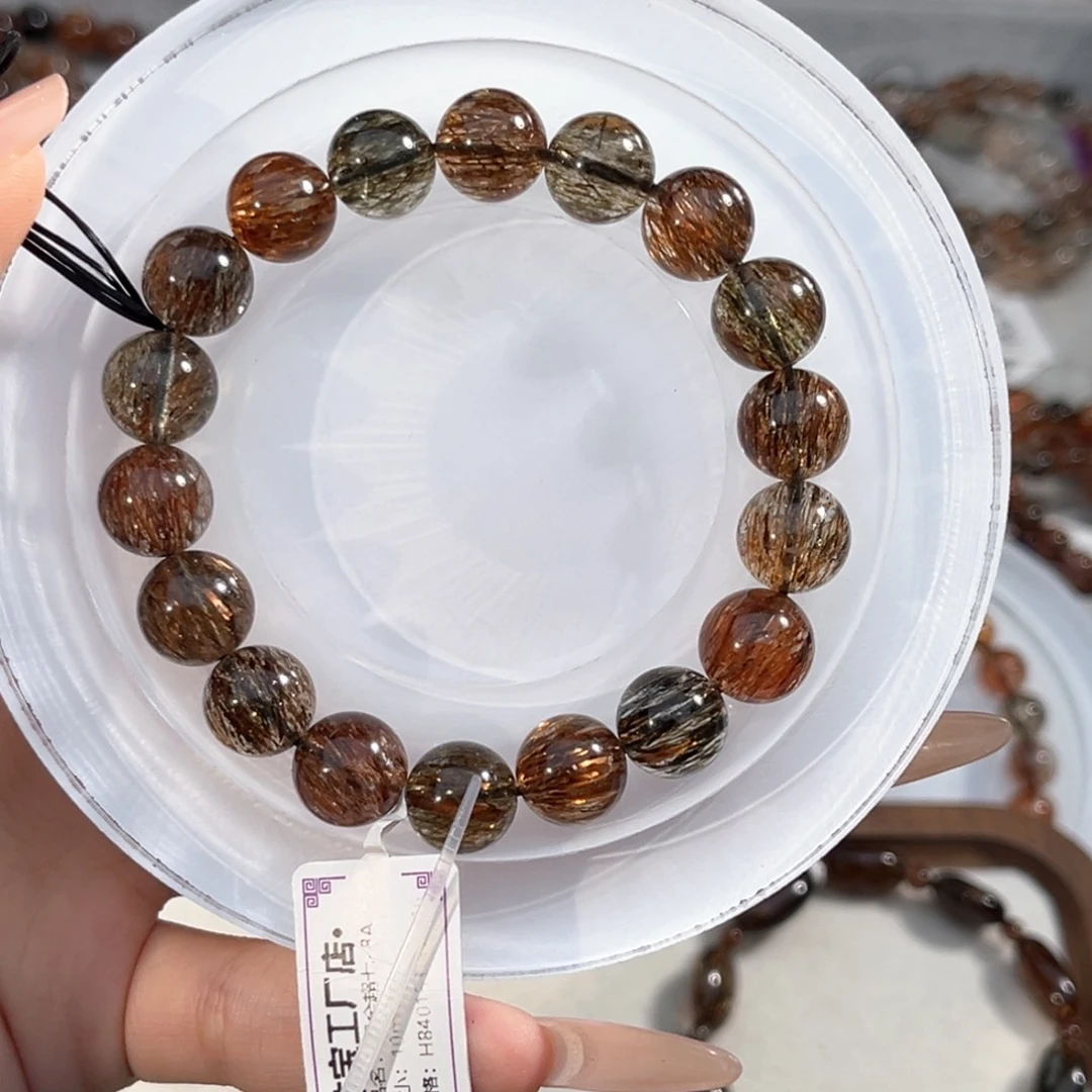 紫***翘未镶嵌手链水晶黑金超七10