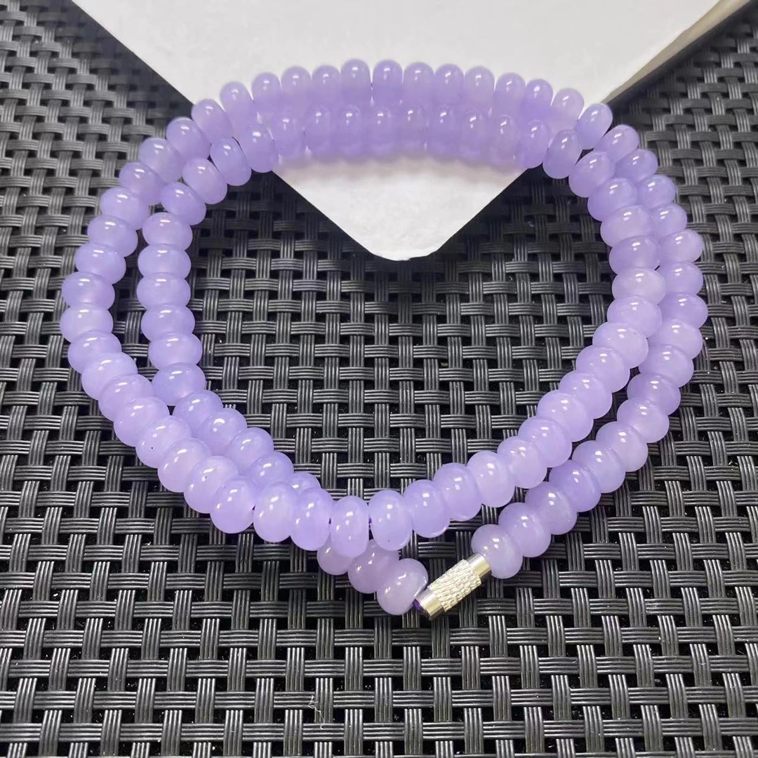 G349紫色系算盘项链8m时尚项链