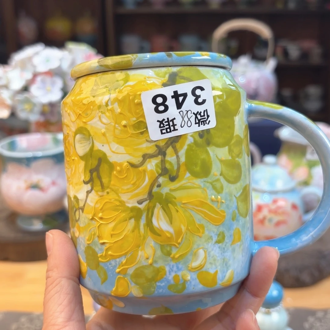 景德镇手绘高温釉下彩陶瓷茶具