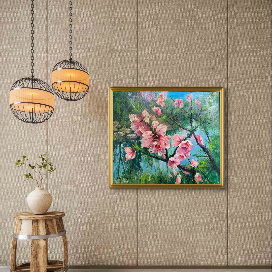 王彬 《春意浓》布面油画70×80CM