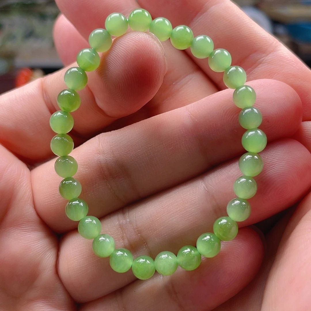 手链未镶嵌和田玉（碧玉）