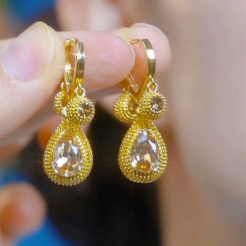 铜合金耳饰 2025年新款金色榴莲耳环女轻奢时尚百搭【女神节礼物】