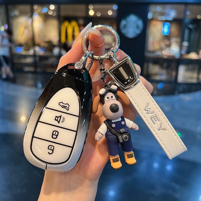 魏牌蓝山钥匙套高山专用2024新款摩卡WEY魏派DHT汽车用品皮壳扣包