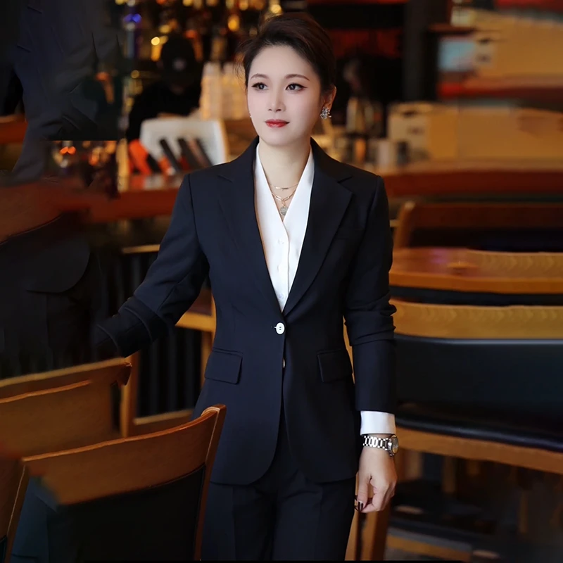 时尚装西装外套女酒店前台售楼部面试正装套装珠宝店气质工作服