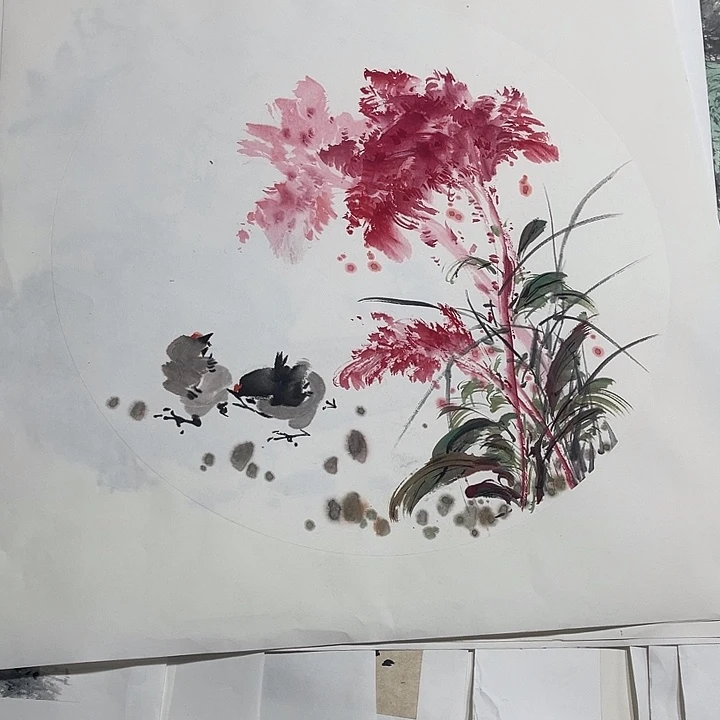 姜奇老师花鸟作品40×40