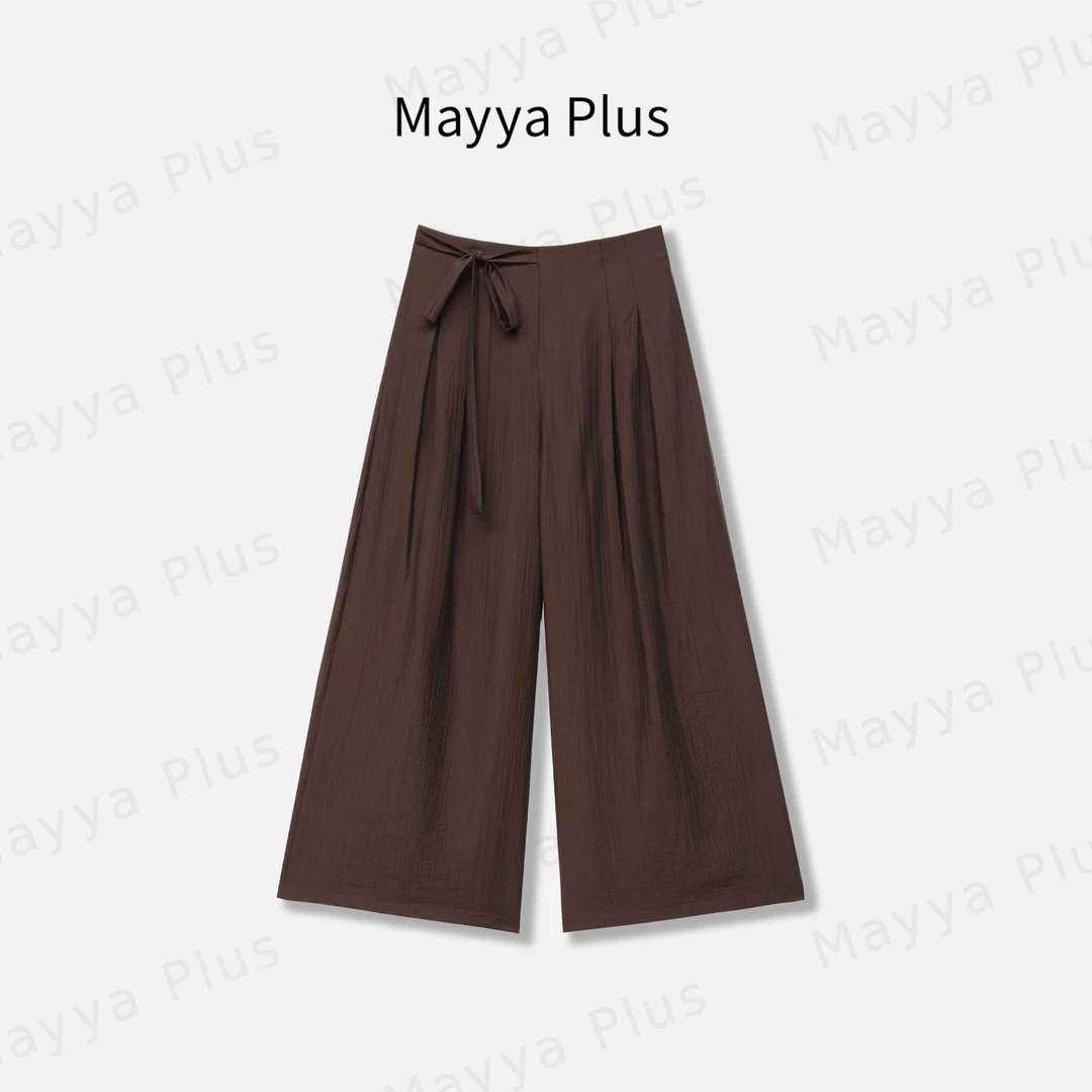 【可可松】Mayya Plus麦芽定制高腰直筒阔腿裤薄款休闲裤子32528733