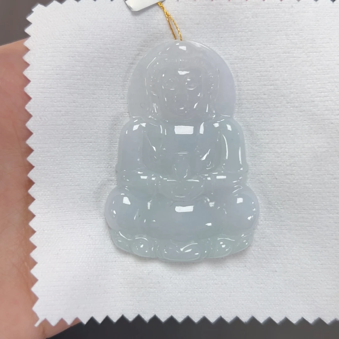 翡翠未镶嵌颈饰观音32