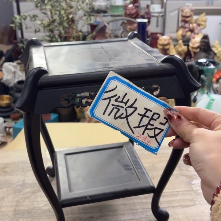 木35cm古美术置物摆件