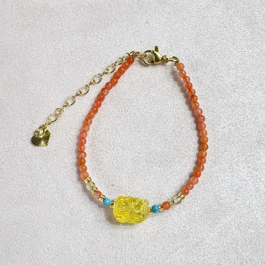 2354南红/蜜蜡/2-3mm手串