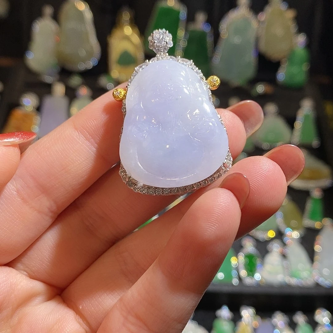 颈饰银S925镶嵌翡翠天然翡翠