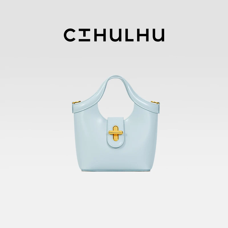 CTHULHU【几何提手菜篮子】[新品]CT506B821韩国小众品牌简约包LL