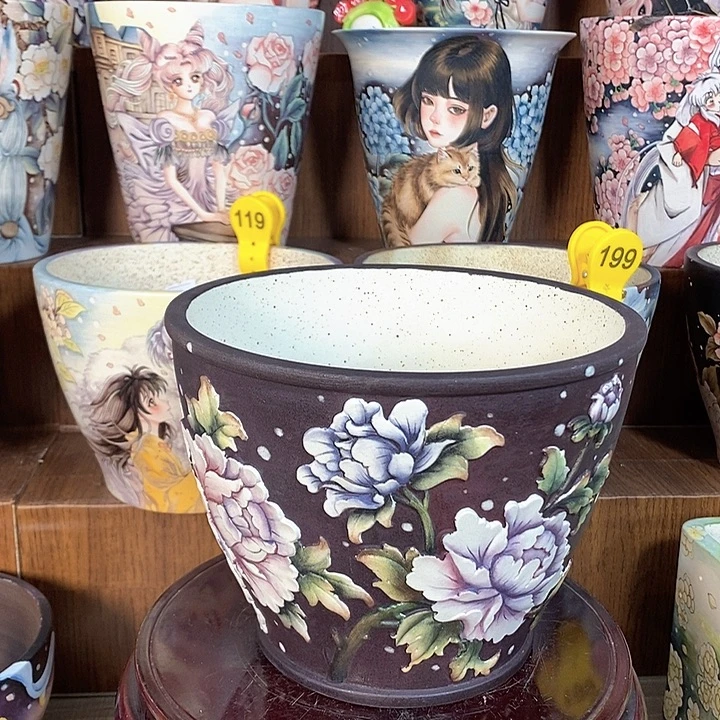 景德镇精品js美盆雕刻17.5/14.5