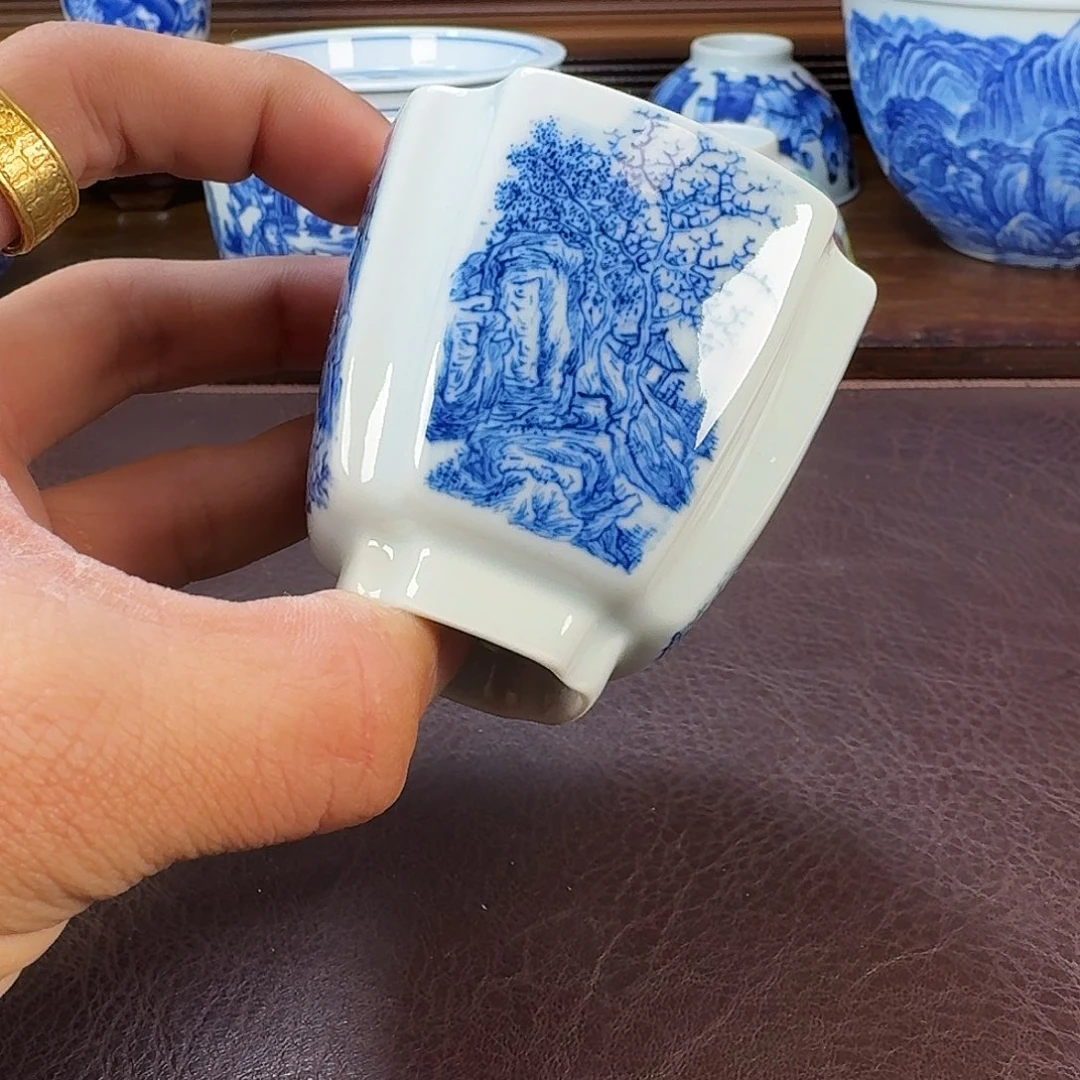 瓷片玺****瓷当代景德镇陶瓷手绘茶具