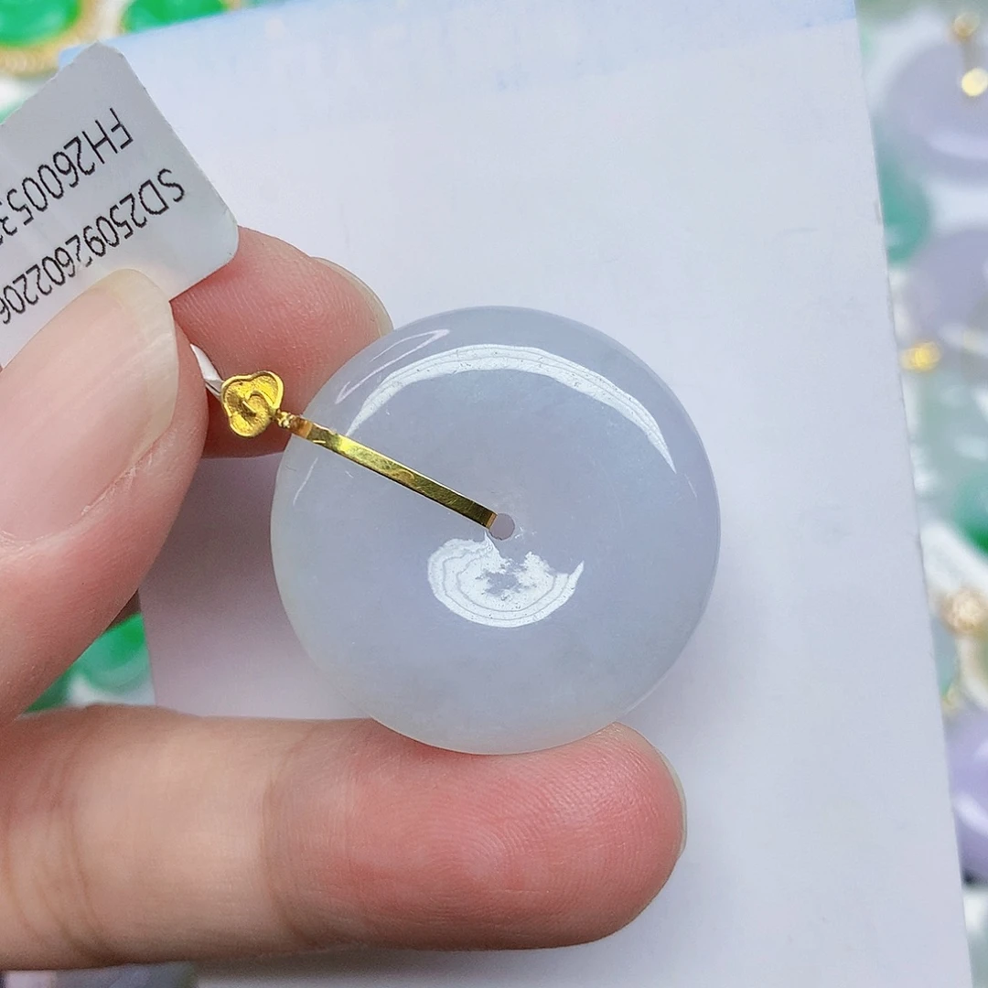 翡翠18K金镶嵌颈饰356634