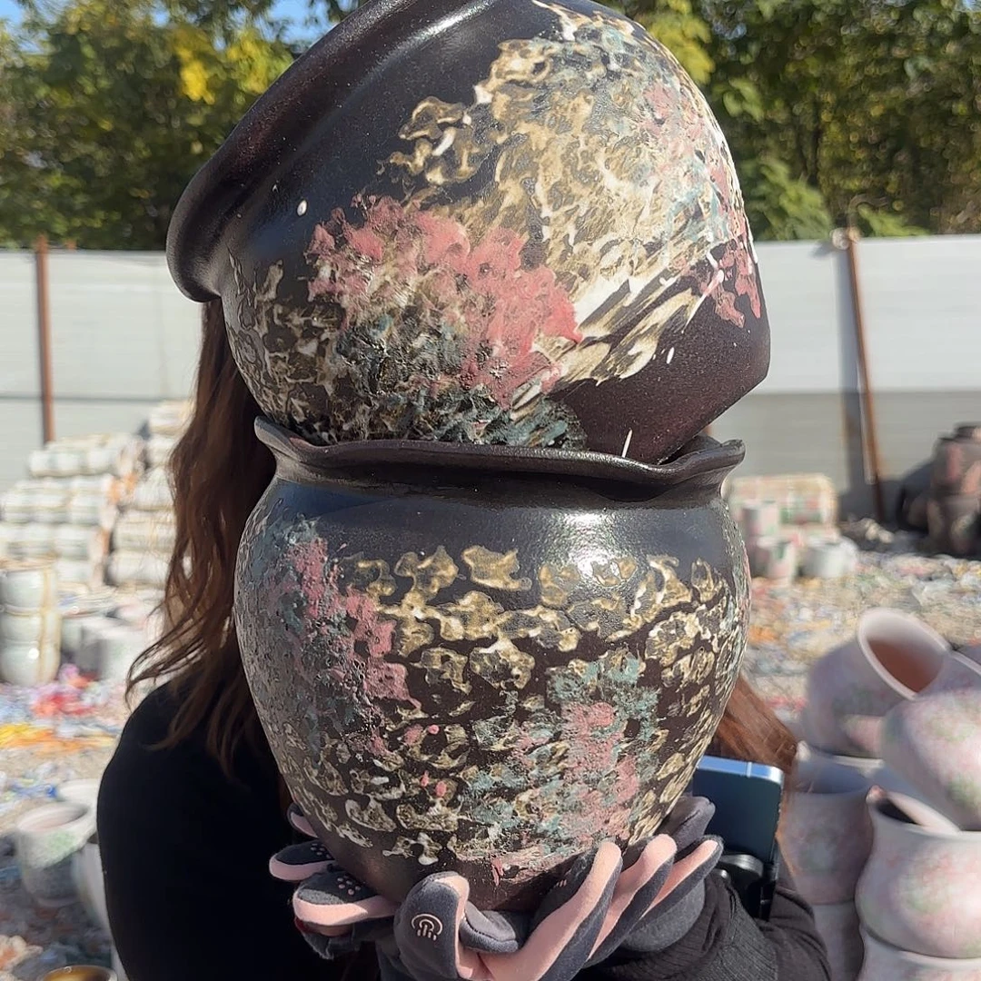 油画侘寂风两个文玲