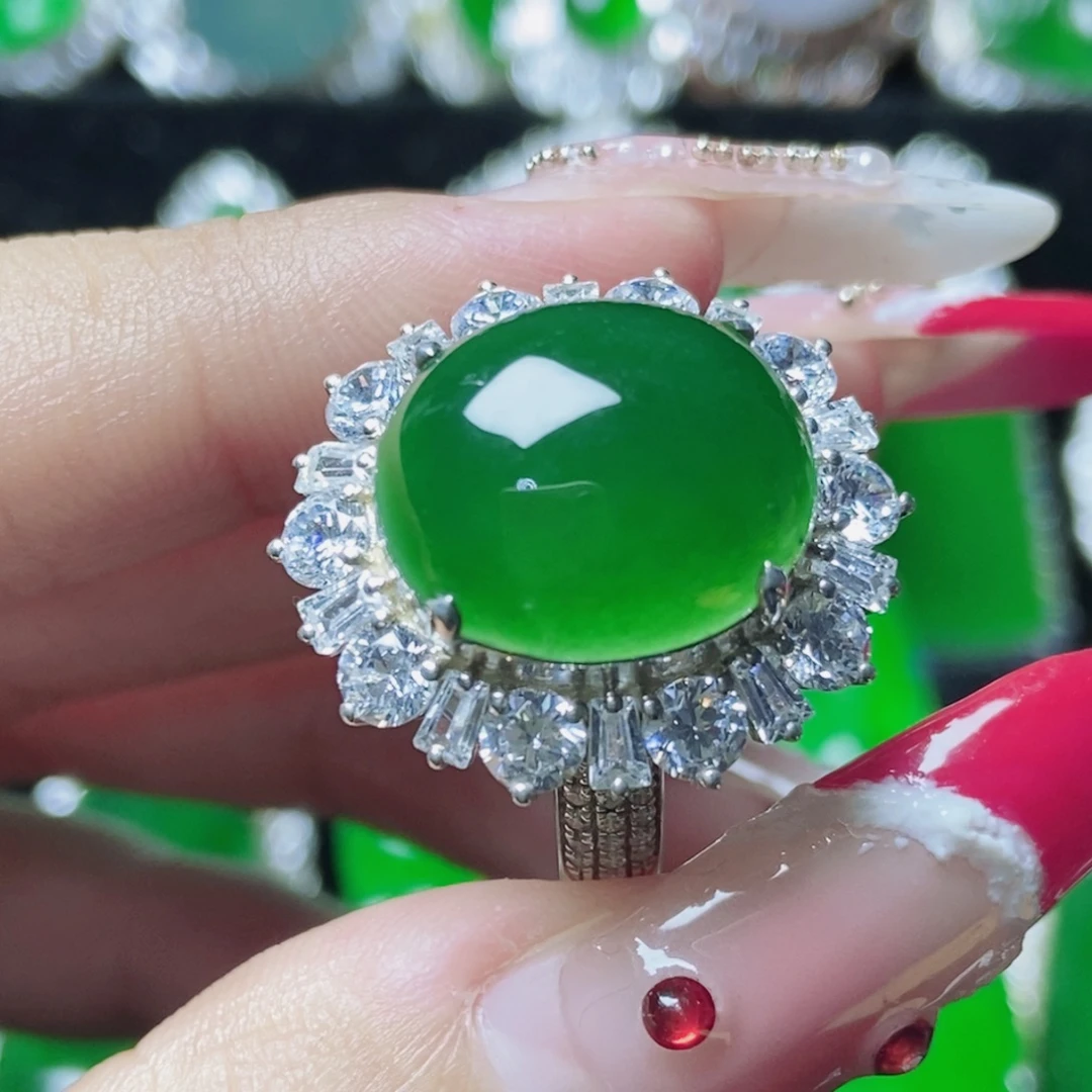 翡翠银S925镶嵌颈饰