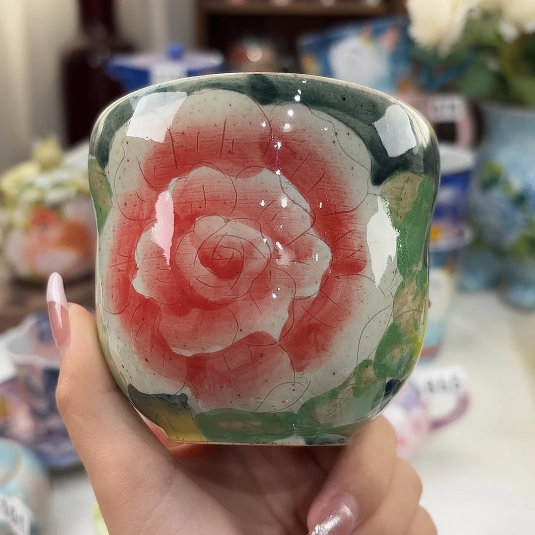 瓷片景德镇手绘高温釉下彩陶瓷茶具