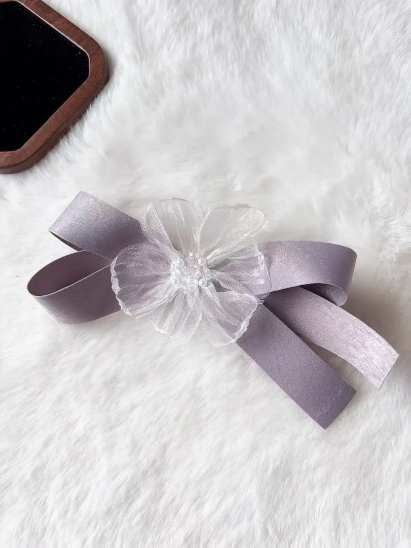 时尚网纱花朵发夹A556