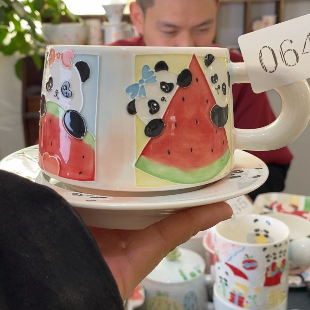 瓷片景德镇釉下彩手绘