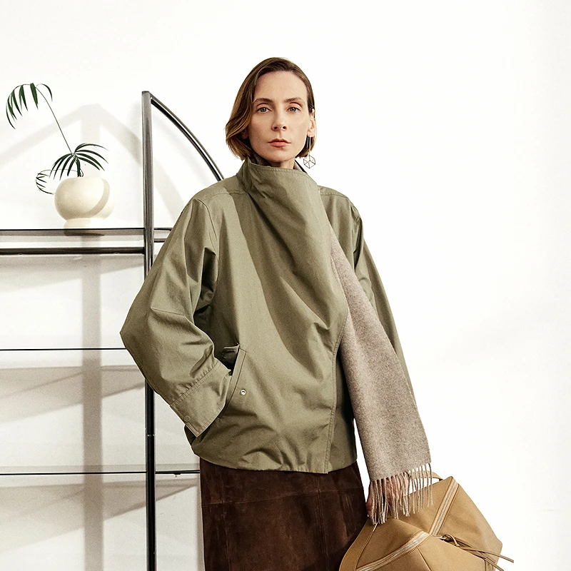 【商场同款】LESS2025年秋新款时尚宽松立领长袖夹克2P9618470