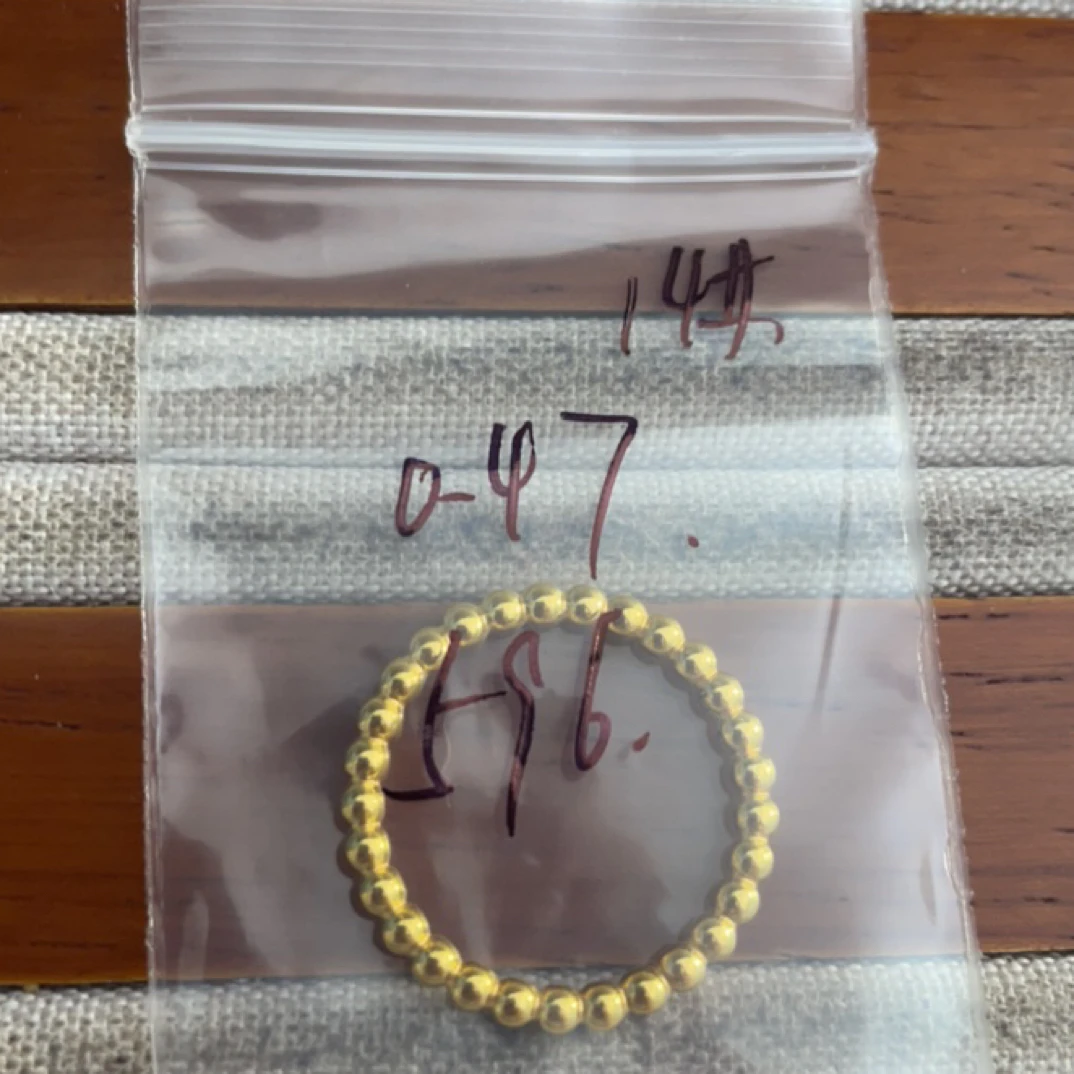 A4克重0.47 14号 金珠戒指 足金999