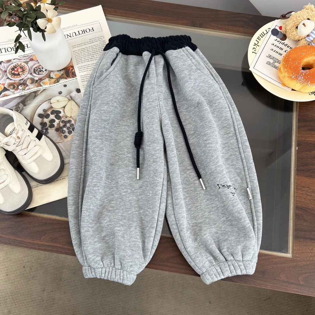 【新品】男童2025年秋冬季加绒束脚休闲卫裤BMD253279