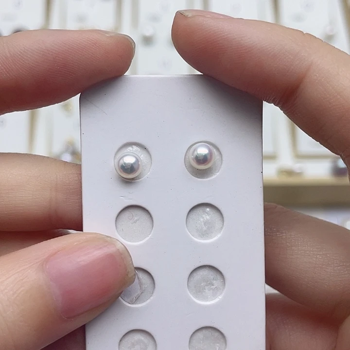 淡水珍珠耳饰银S925镶嵌?**?