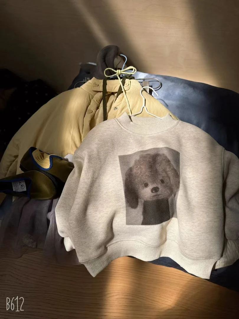 女童加绒卫衣2025秋冬新款儿童加厚长袖保暖纯棉洋气宝宝as