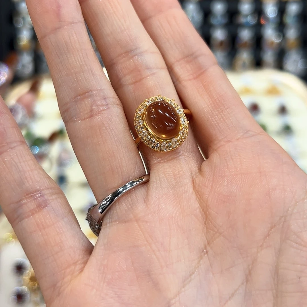 水晶金色拖不保色介意慎拍银色托不掉色银S925镶嵌小*瑜