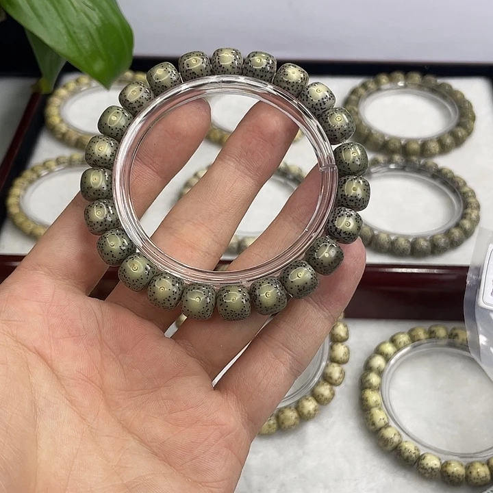 手串星月菩提黑冰2号黄金瞳原生态单圈一物一图