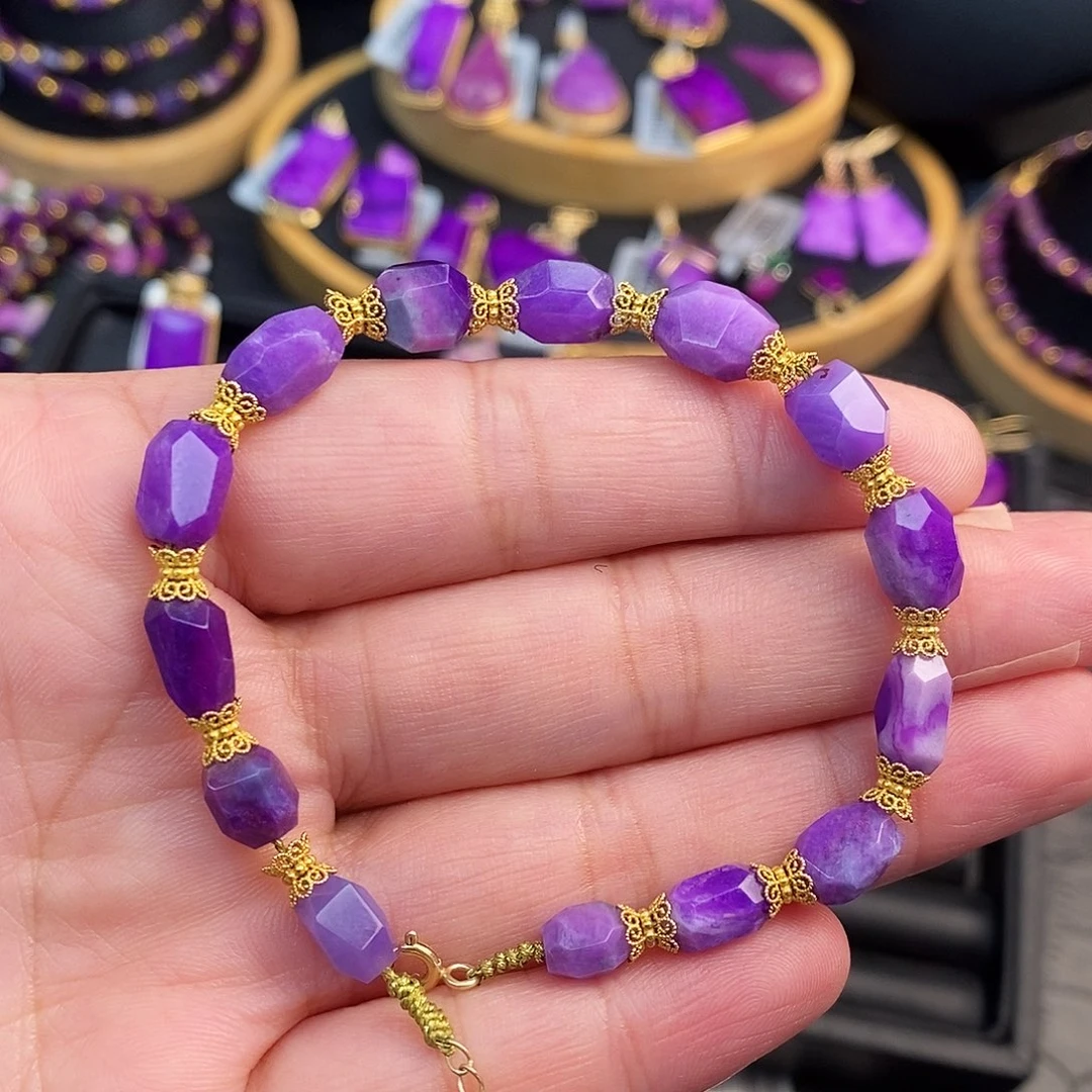 苏纪石（舒俱来）18K金镶嵌手链