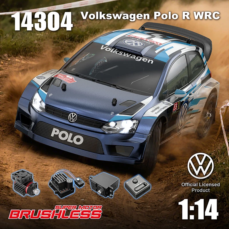 美嘉欣HYPER 1/14 POLO R WRC无刷RC遥控电动拉力赛车模型车14304