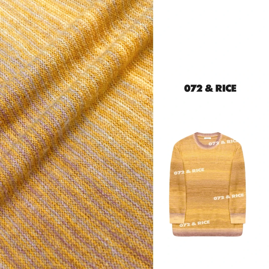 072 & RICE【黄金海岸】秋冬休闲圆领长袖针织衫 31LN37716 FF12