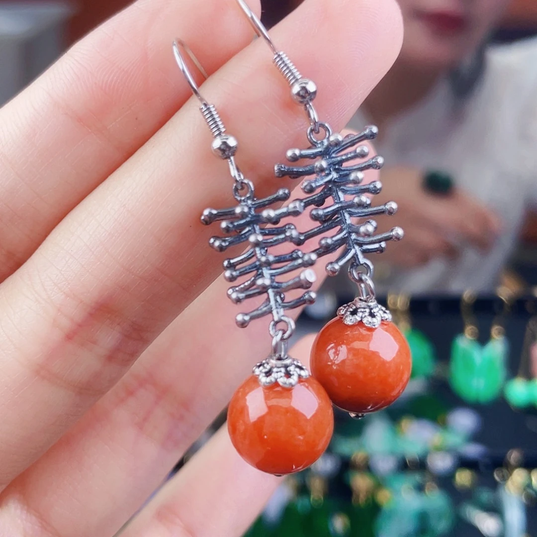 翡翠未镶嵌耳饰饰品