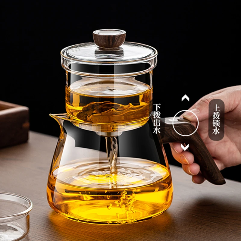 顶壶磁吸懒人泡茶壶一键出水茶水分离功夫茶具家用泡茶神器花茶壶