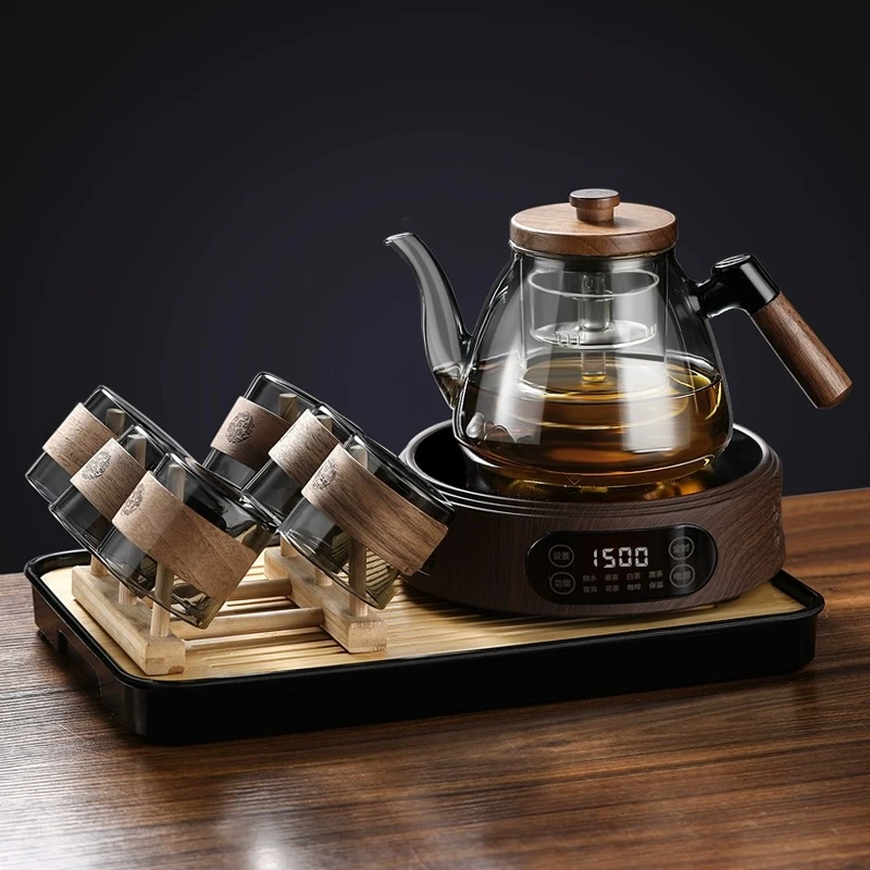 煮茶壶茶具高档2025新款烧茶壶电热煮茶具茶台一体电陶炉泡茶专用