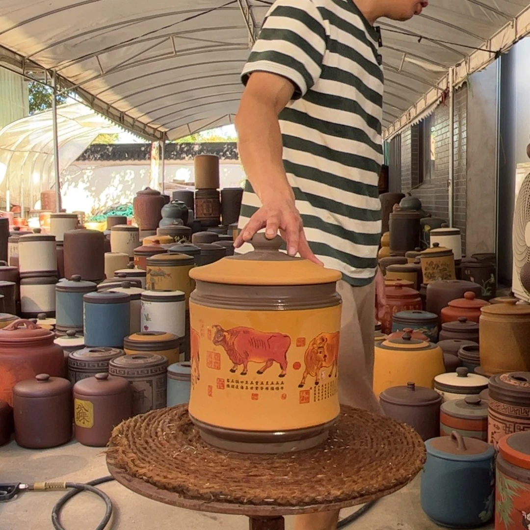 紫砂茶叶罐8饼茶叶罐