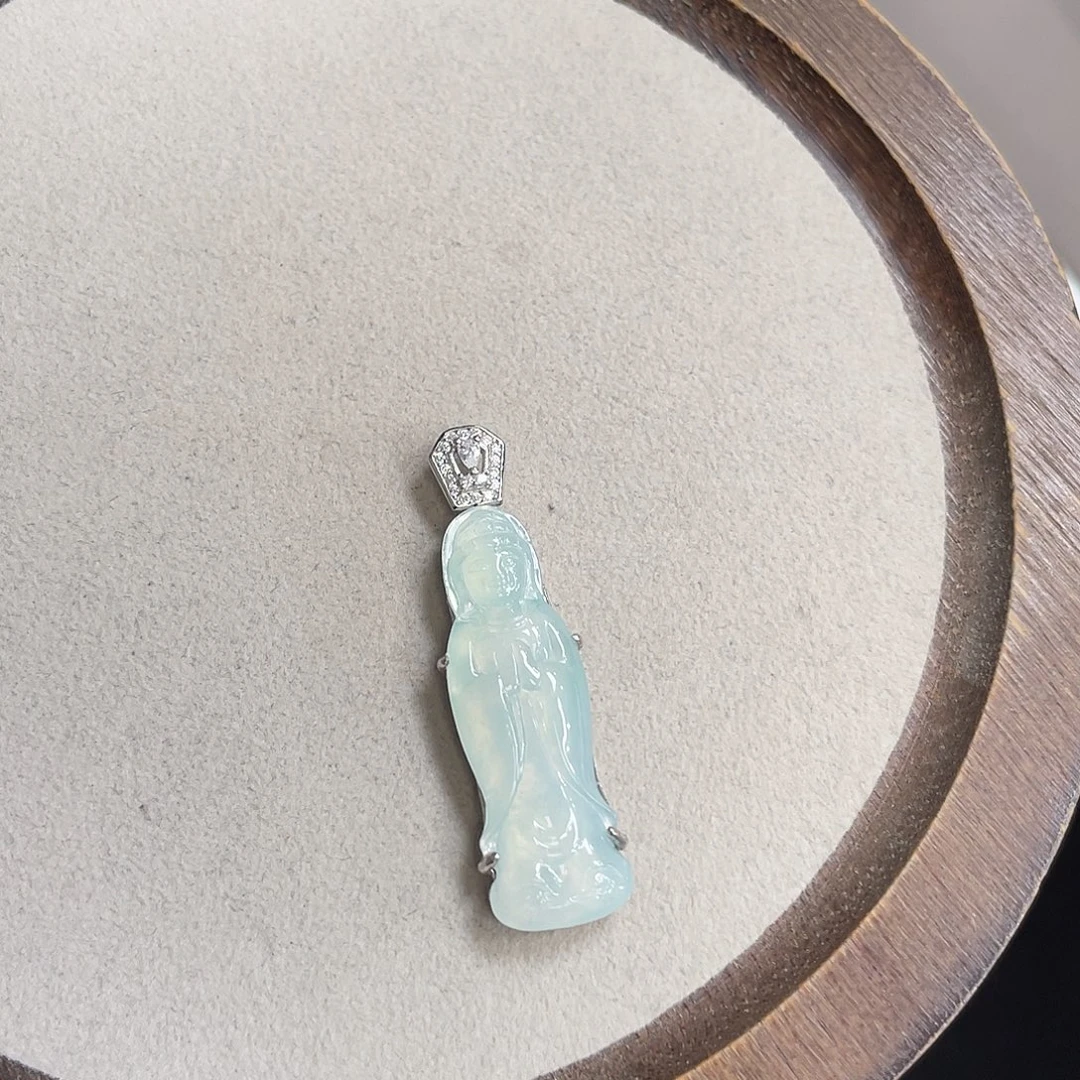 翡翠银S925镶嵌颈饰