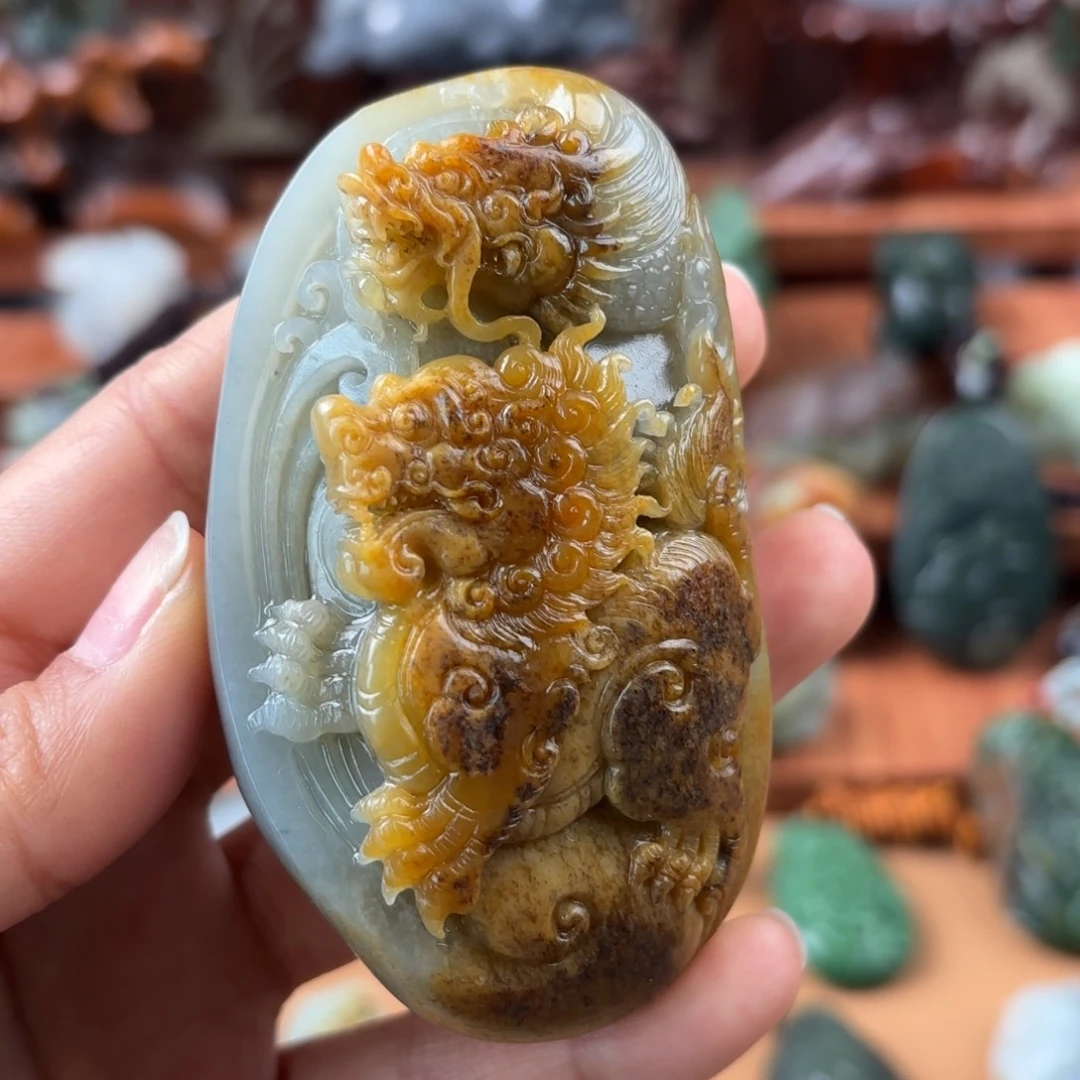 和田玉未镶嵌挂件