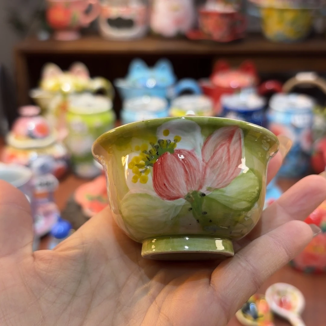 摆件景德镇手绘高温釉下彩陶瓷茶具