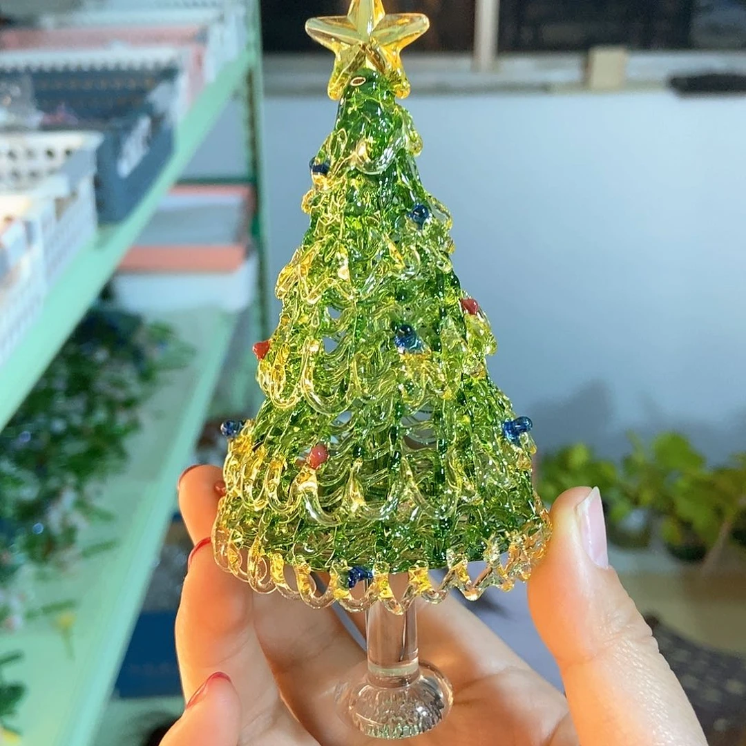 琉璃手工艺品绿金