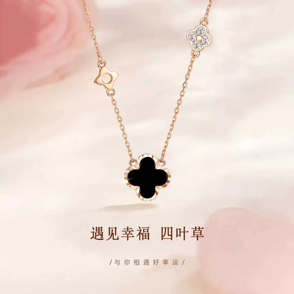 坠链均足银 S999幸运四叶草纯银项链女气质轻奢高级感礼物送女友