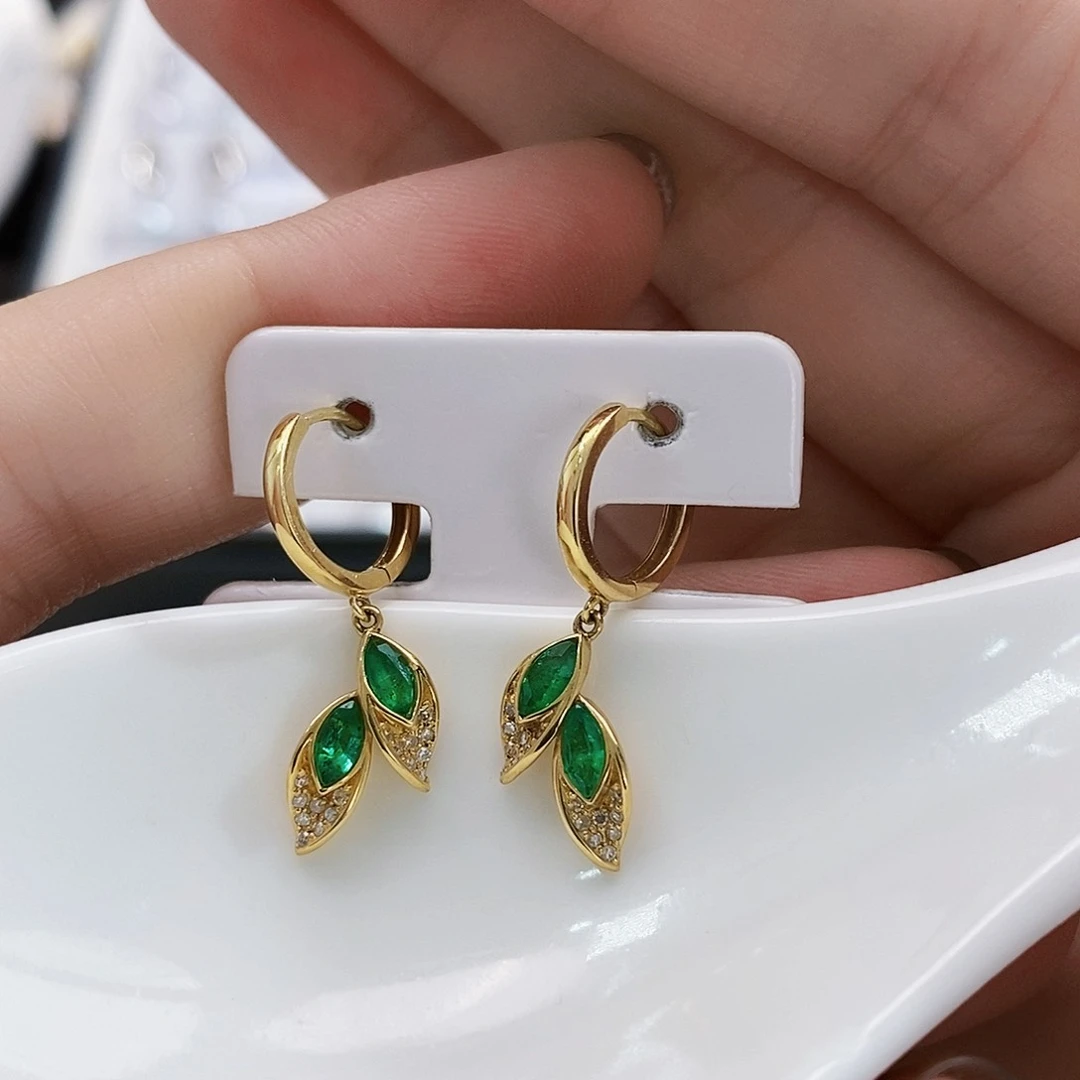 未镶嵌耳饰祖母绿特价折扣